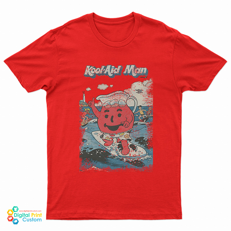 Surfing Kool-Aid Man Retro 80s T-Shirt