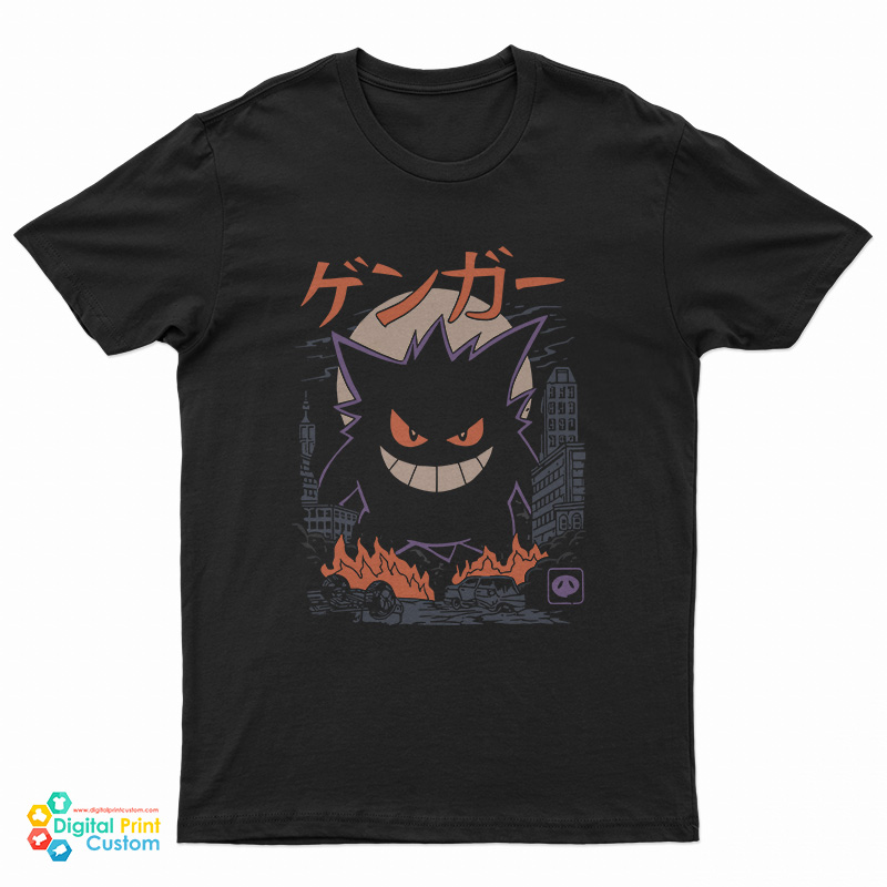 Gengar Dark Ghost Kaiju Japanese Anime T-Shirt