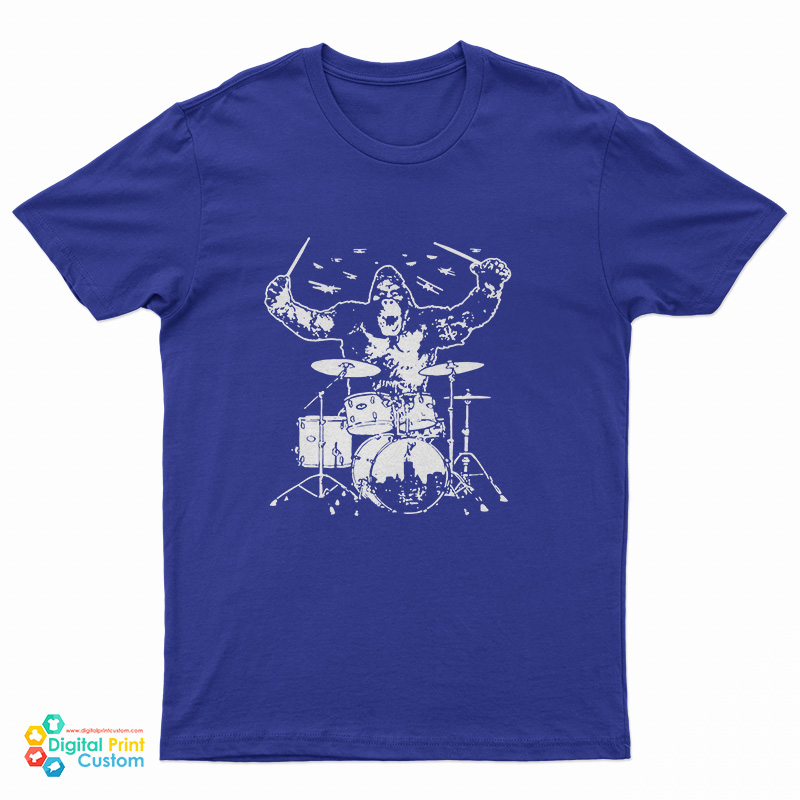 King Kong Playing Drums T-Shirt