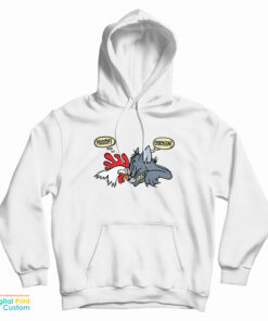 Vintage 1993 No Fear Pussy Vs Chicken Hoodie