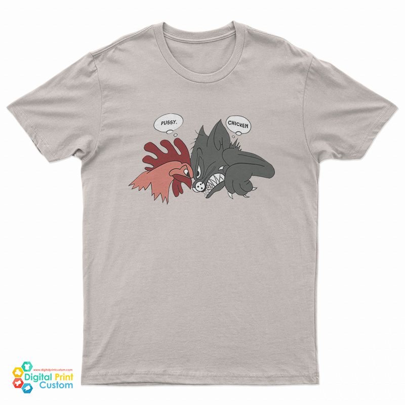Vintage Pussy Vs Chicken Single Stitch T-Shirt