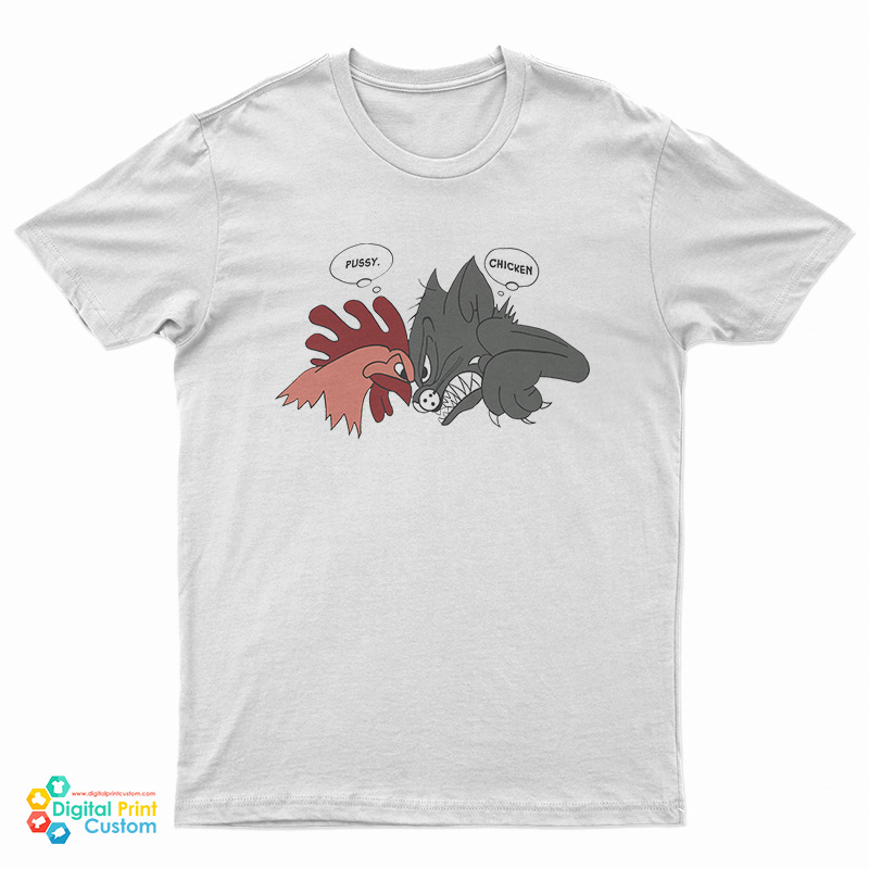 Vintage Pussy Vs Chicken Single Stitch T-Shirt