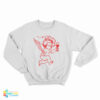 Cupid Don’t Care Middle Finger Smoking Drink Wine Sweatshirt