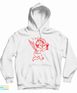 Cupid Don’t Care Middle Finger Smoking Drink Wine Hoodie