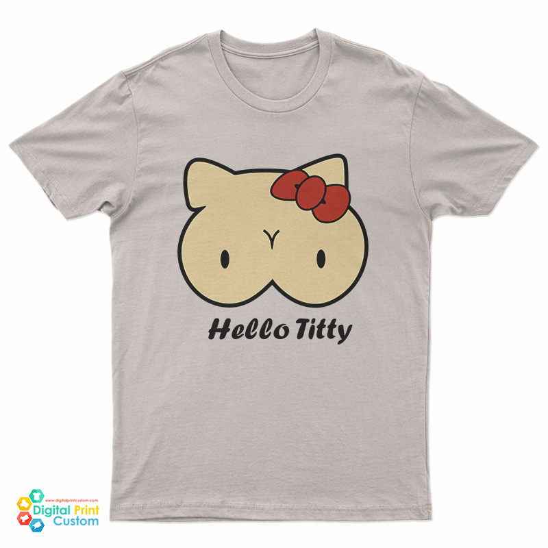 Hello Titty Parody Kitty Boobs T-Shirt