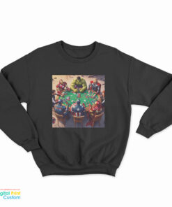 Marvel Characters Playing Poker Sweatshirt