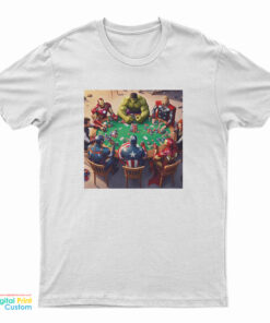 Marvel Characters Playing Poker T-Shirt