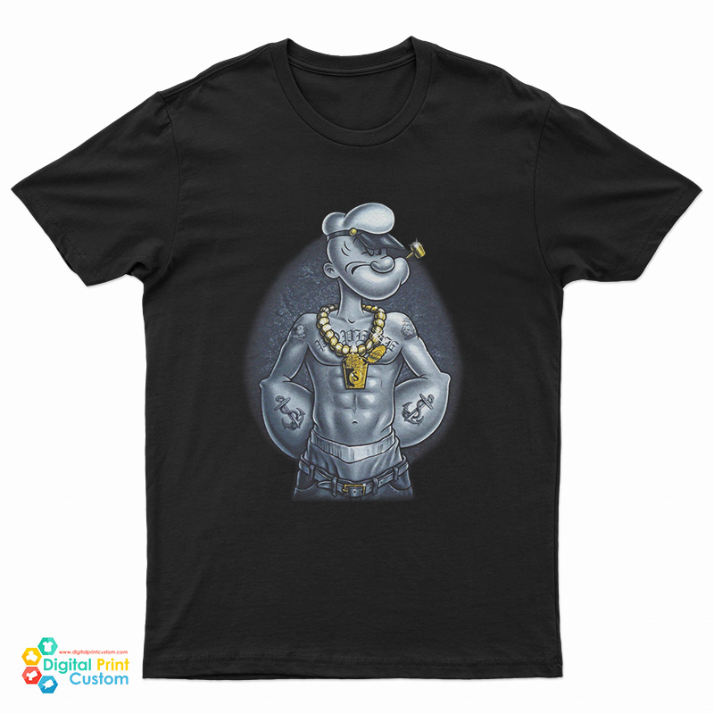 Popeye The Sailor Man Gangster Thug T-Shirt