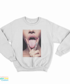 Sexy Girl Lips Attitude Funny Sweatshirt