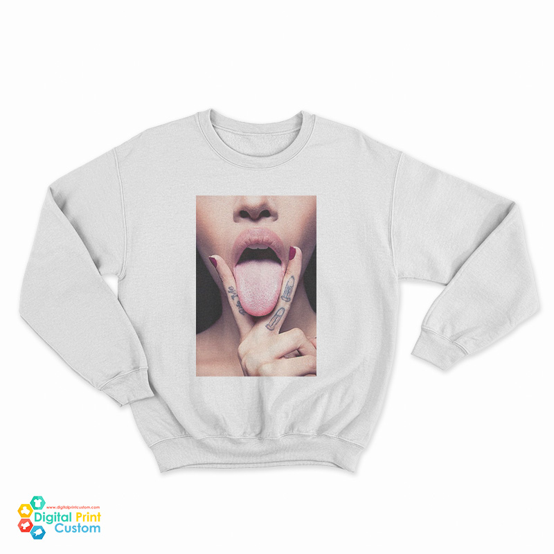 Sexy Girl Lips Attitude Funny Sweatshirt