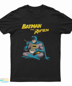 Superhero Batman And Ramen Parody T-Shirt