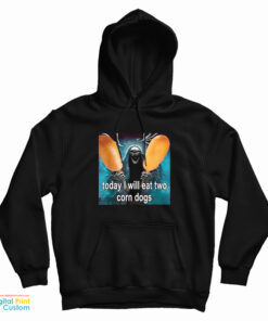 Today I Will Eat Two Corn Dogs Skeleton Meme Hoodie