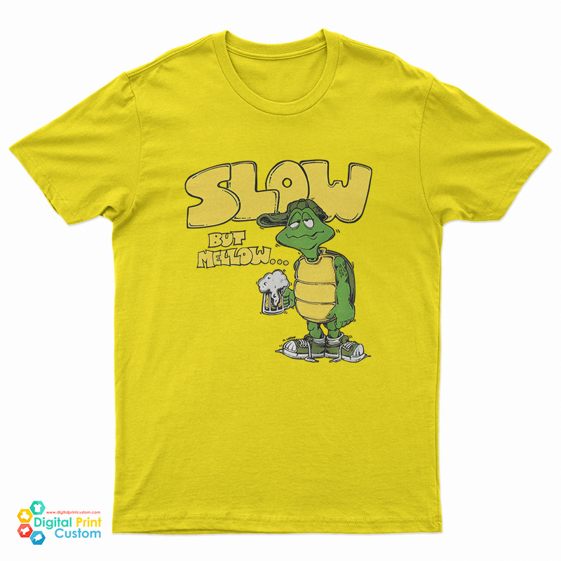 Turtle Beer Slow But Mellow Retro 70s T-Shirt