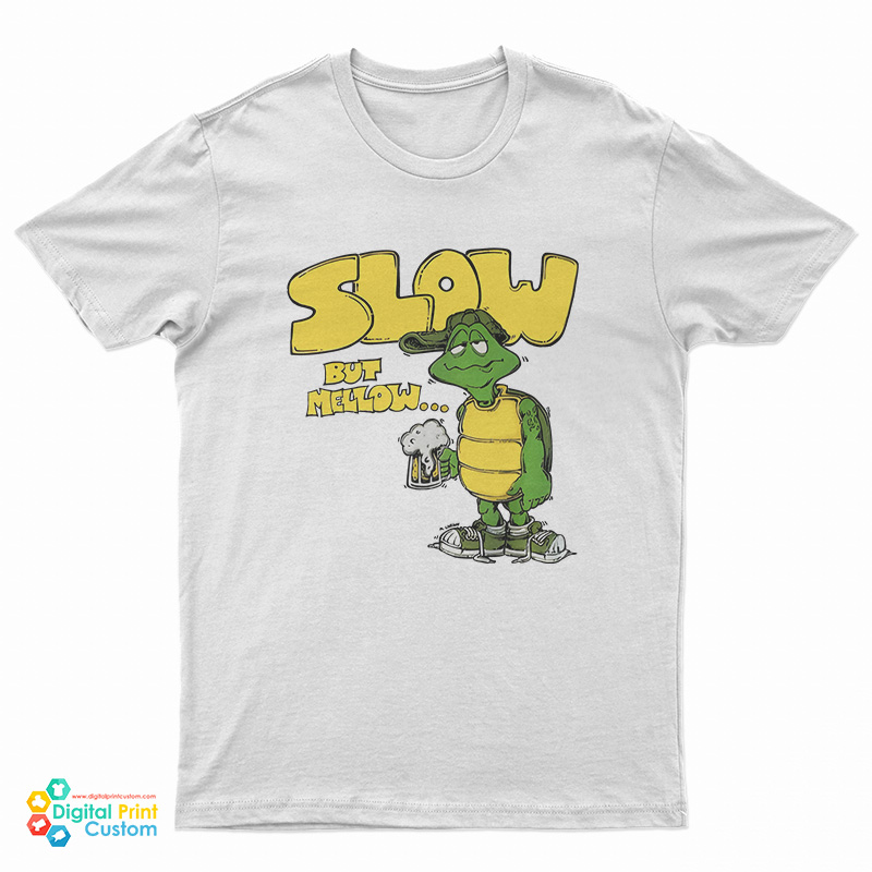 Turtle Beer Slow But Mellow Retro 70s T-Shirt
