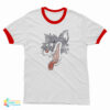 Crazy Cat Smiling Psycho Ringer T-Shirt