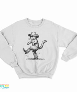 Cute Cat With Cowboy Hat And Boots Cowgirl Western Country Sweatshirt