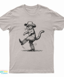 Cute Cat With Cowboy Hat And Boots Cowgirl Western Country T-Shirt