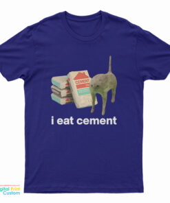 I Eat Cement Cursed Cat Funny T-Shirt