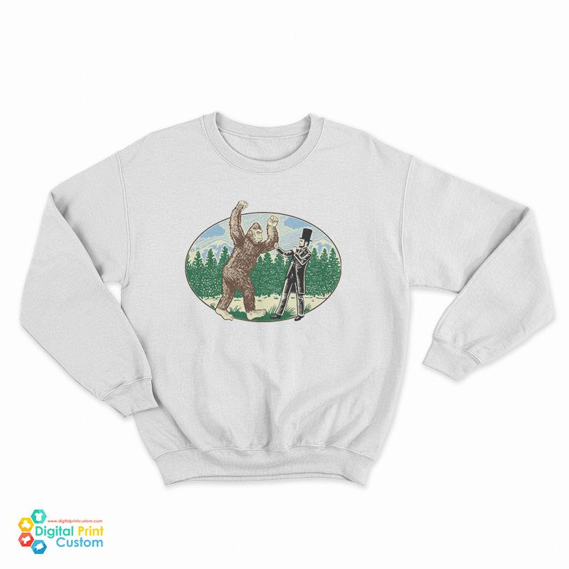 Glarkware Bigfoot Vs Abe Lincoln Sweatshirt