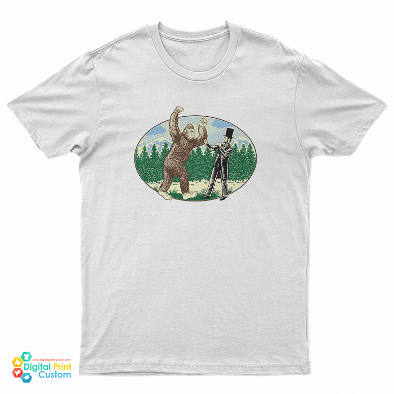 Glarkware Bigfoot Vs Abe Lincoln T-Shirt