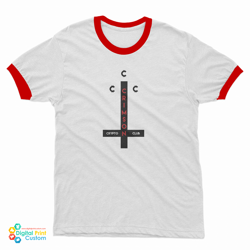 Crimson Crypto Club Ringer T-Shirt