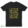 Golden Funny Symbol Skull Snake T-Shirt