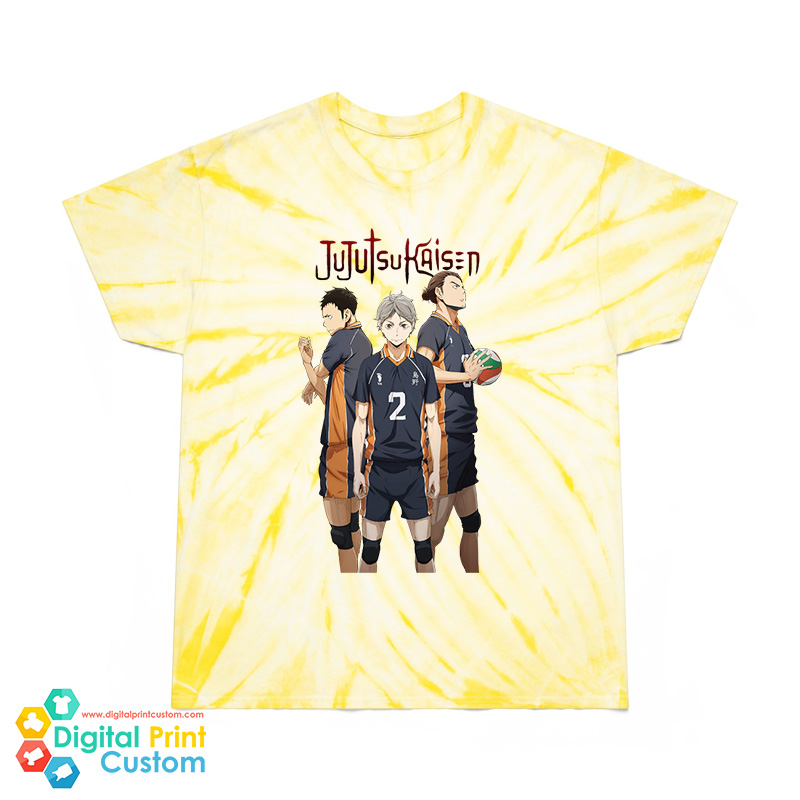 Haikyuu Jujutsu Kaisen Tie Dye Cyclone T-Shirt