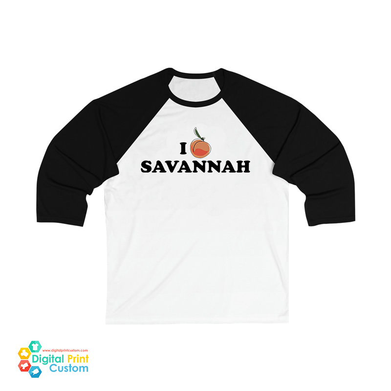 I Peach Savannah 3/4 Sleeve Baseball T-Shirt