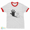 Rabbit Hand Shadow Ringer T-Shirt