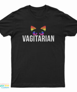Vagitarian Cat Rainbow T-Shirt