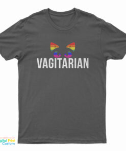 Vagitarian Cat Rainbow T-Shirt