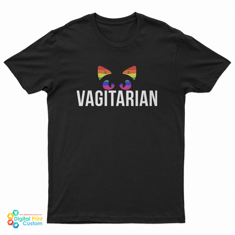 Vagitarian Cat Rainbow T-Shirt