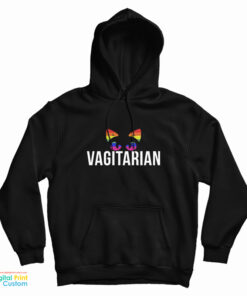 Vagitarian Cat Rainbow Hoodie