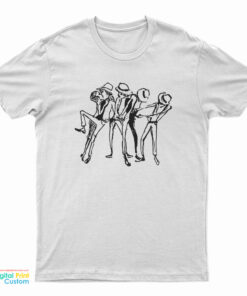Abstract Sketch Of Dancing Men In Hats T-Shirt