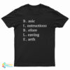 Bible Basic Instructions Before Leaving Earth T-Shirt