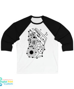 Circuit Board 3/4 Sleeve Baseball T-Shirt