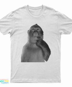 Funny Monkey Thinking Meme T-Shirt