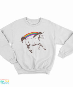 Unicorn With Rainbow Sweatshirt