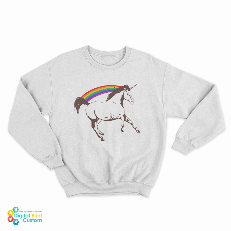 Unicorn With Rainbow Sweatshirt