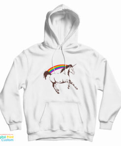 Unicorn With Rainbow Hoodie