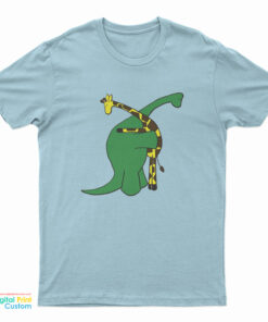 Dinosaur Hugging a Giraffe T-Shirt