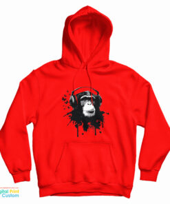 Monkey With Headphones Hoodie