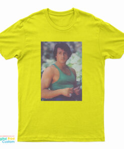 1977 Sylvester Stallone In Green Tank Top T-Shirt
