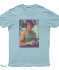 1977 Sylvester Stallone In Green Tank Top T-Shirt
