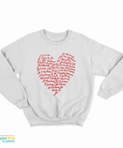 Je T’Aime Heart Sweatshirt