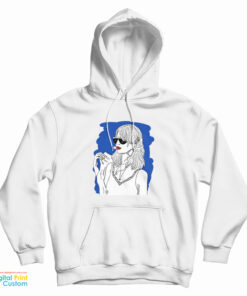 Midnight Blue Muse Beautiful Girl Illustration Hoodie