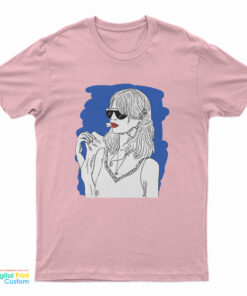 Midnight Blue Muse Beautiful Girl Illustration T-Shirt