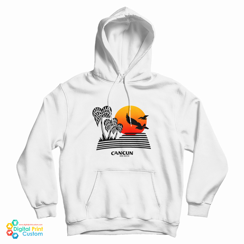Cancun Mexico Beach Retro Hoodie