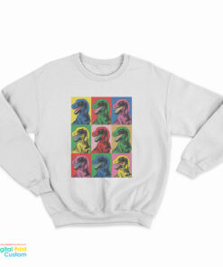 T-Rex In Warhol Style Sweatshirt