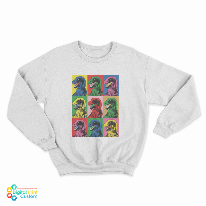 T-Rex In Warhol Style Sweatshirt